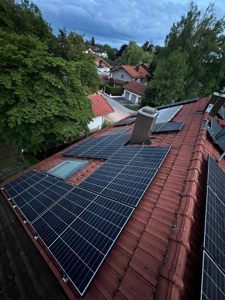 PV Anlage Abendstimmung